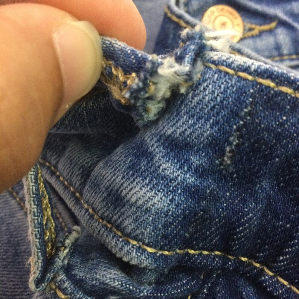 GAP Two-Tone Blue Wide Leg Jeans - Picture 10 of 14